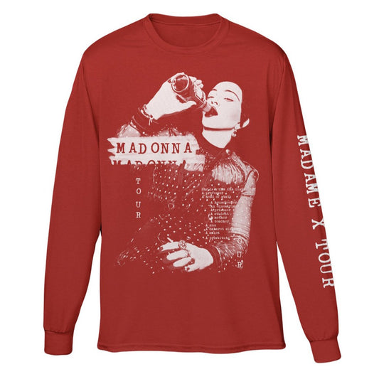 Madame X Red Long Sleeve Tee