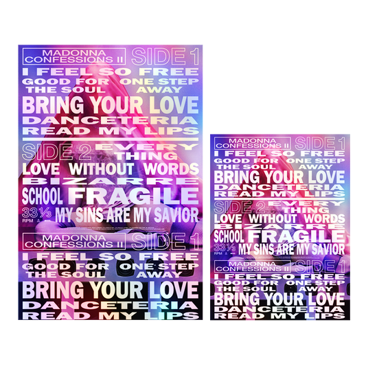 CONFESSIONS II TRACKLIST HOLOGRAM POSTER
